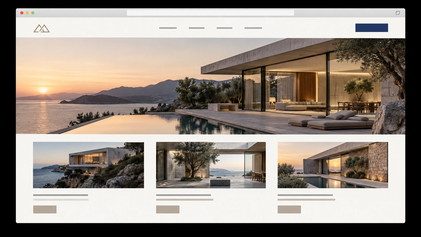 Vorschau eines modernen Webdesigns